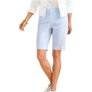 Talbots Seersucker Perfect Shorts Size 10P
